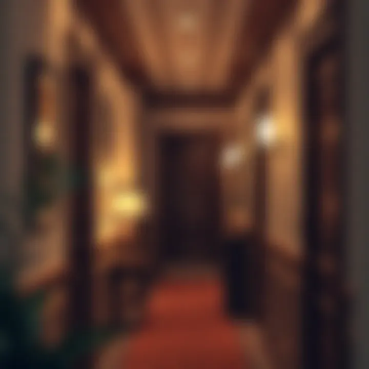 Cozy corridor adorned with decorative wood trim