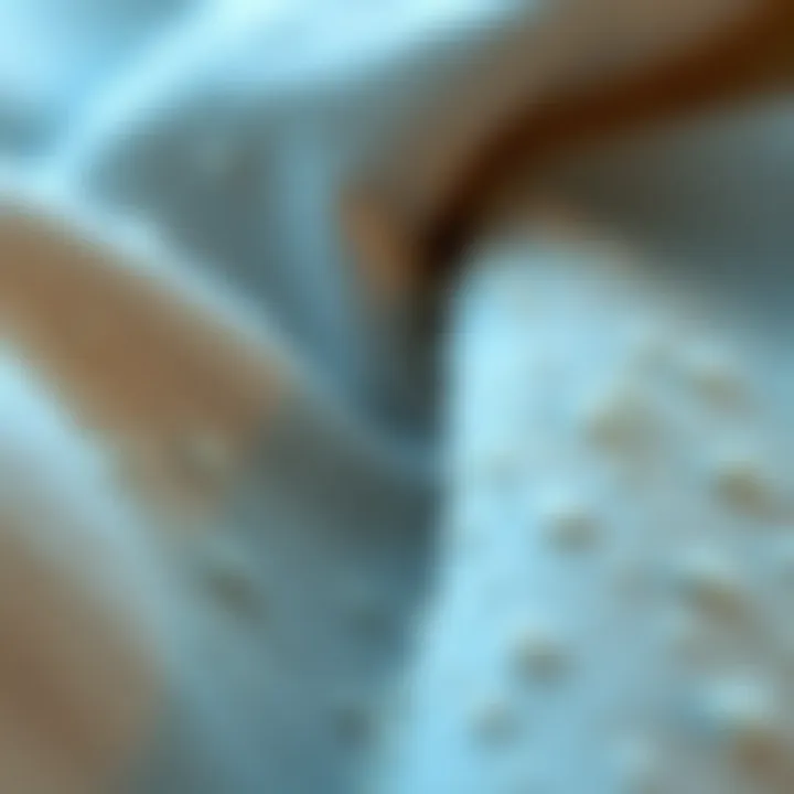 A close-up of dust particles on fabric, showcasing the problem of dust accumulation.