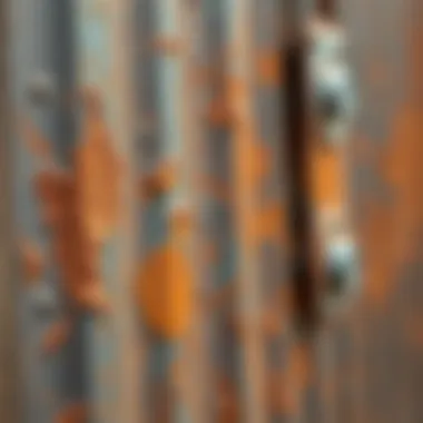 Rusty metal surface before treatment