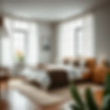 A serene bedroom designed with minimalistic elements