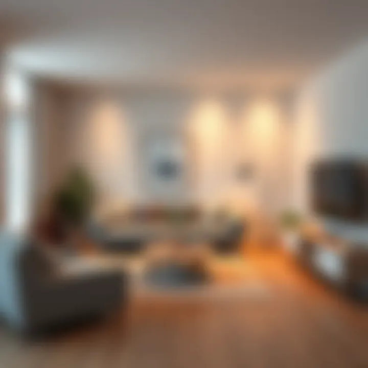 A minimalist living room showcasing essential furniture pieces