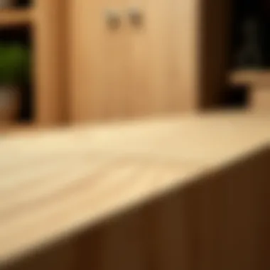 Close-up of textured furniture board surfaces