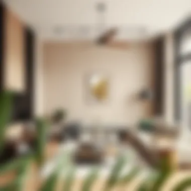 Interior design showcasing khaki color in modern decor