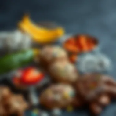 Assortment of colorful cookie ingredients