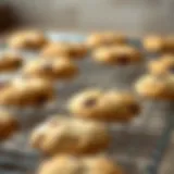 Delicious cookies on a cooling rack