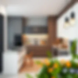 Sleek modern kitchen with innovative design elements