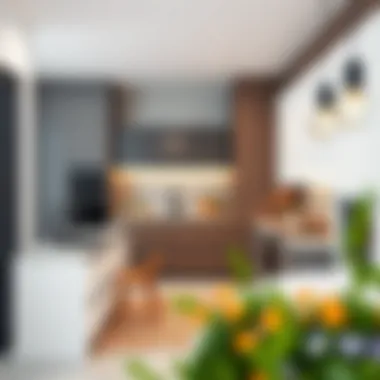 Sleek modern kitchen with innovative design elements