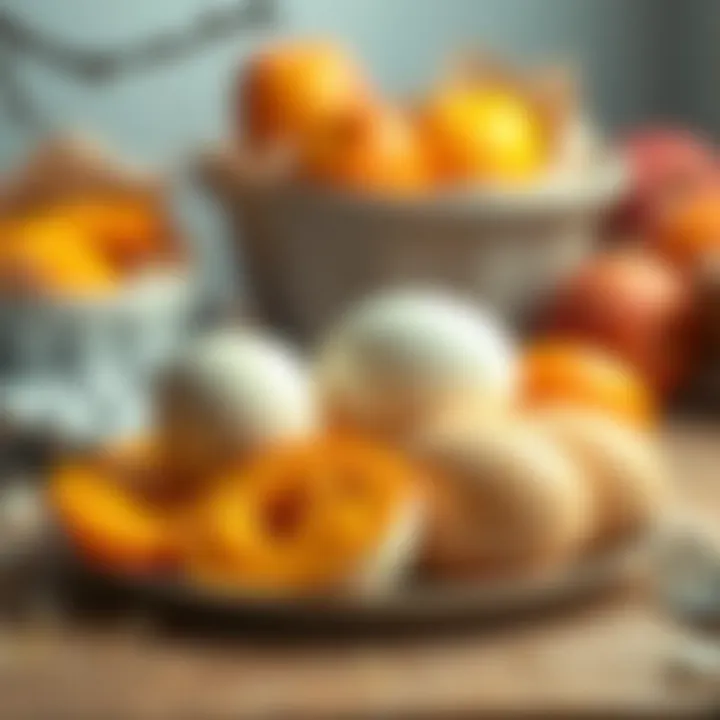 Nutritional benefits of apricots and eggs displayed visually