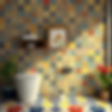 Vibrant tiles transformed with oil paint