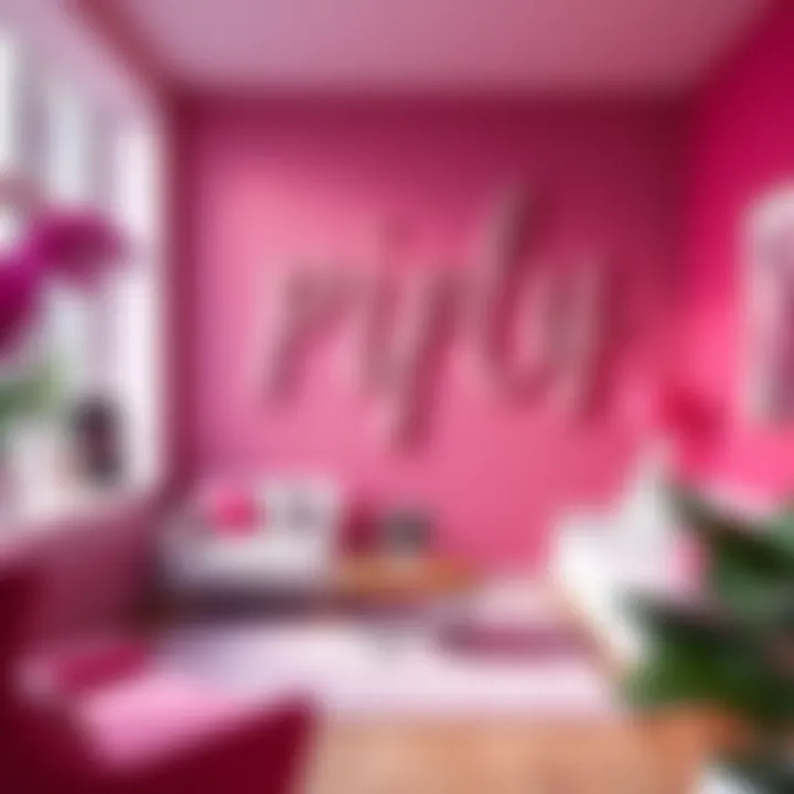 Creative project showcasing the effective use of pink and purple