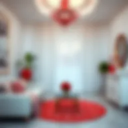 Elegant red and white color combination in fashion