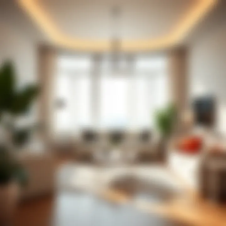 Bright and airy living room with stylish furniture