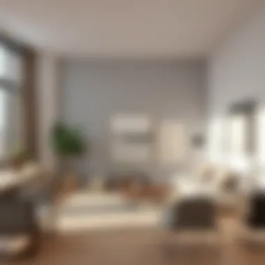 Elegant minimalist living room with neutral tones