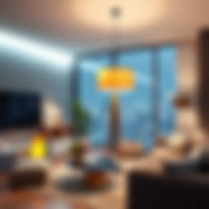 Creative use of floor lamps to enhance room design