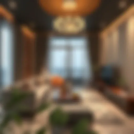 Elegant ambient lighting in a modern living room