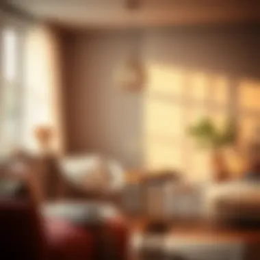 Warm light tones transforming a cozy atmosphere