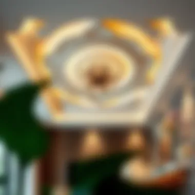 Stylish layered gypsum ceiling with modern aesthetics