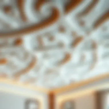 Unique textures and patterns in gypsum ceiling