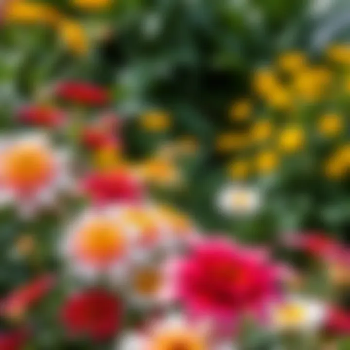 Seasonal changing of garden flowers