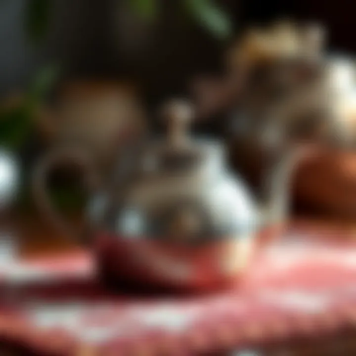 Teapot shining after successful cleaning