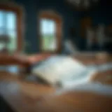 High-quality silicone paint being removed from a surface