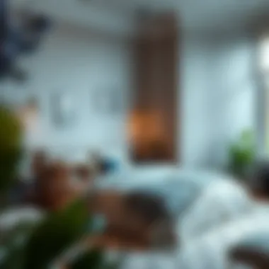 Elegant color palette for a compact bedroom