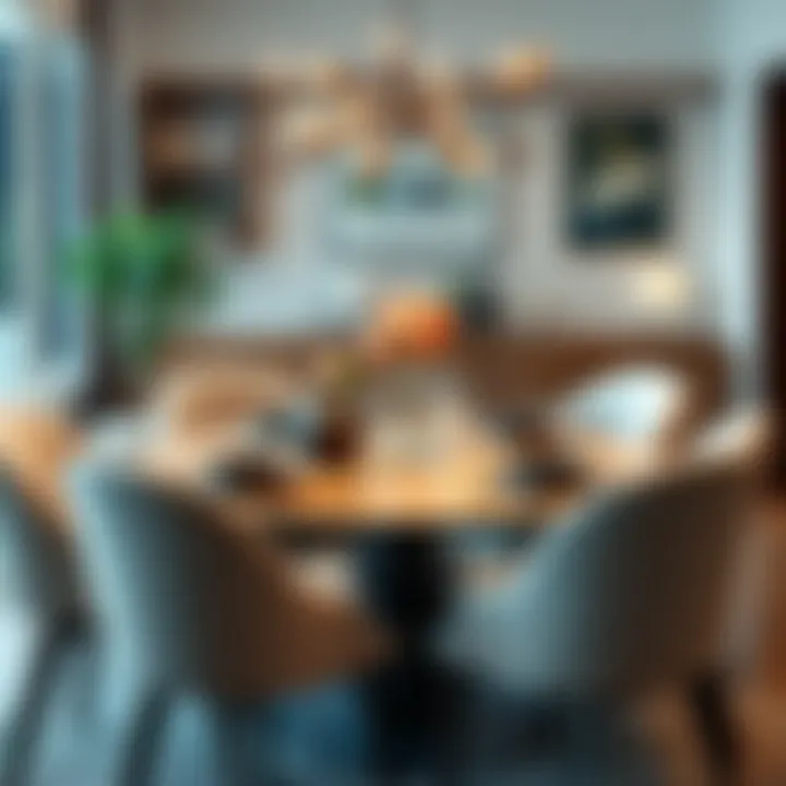 Stylish dining table setup