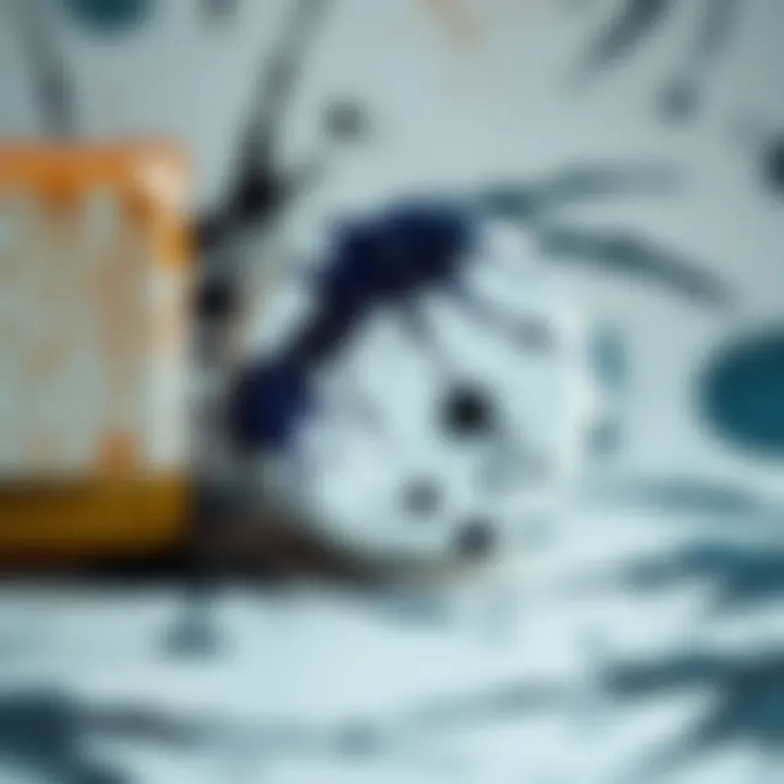 Different surfaces affected by ink stains