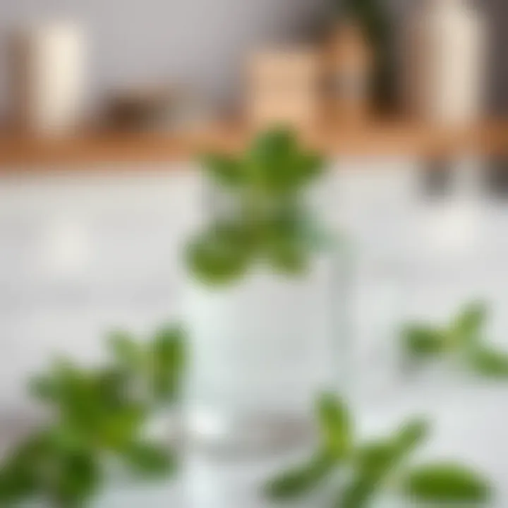 Mint-infused water in a stylish jar