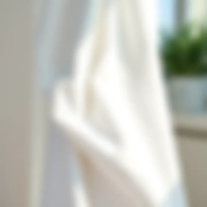 Clean white fabric after successful stain removal