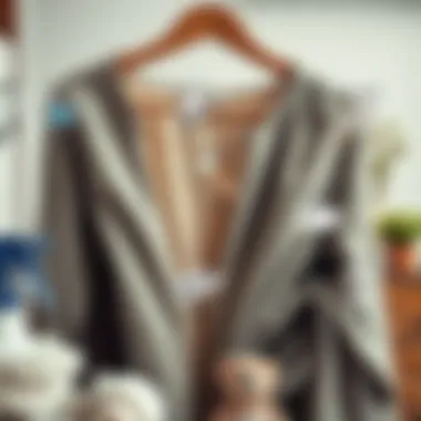 An illustration depicting various cleaning techniques applied to clothing.