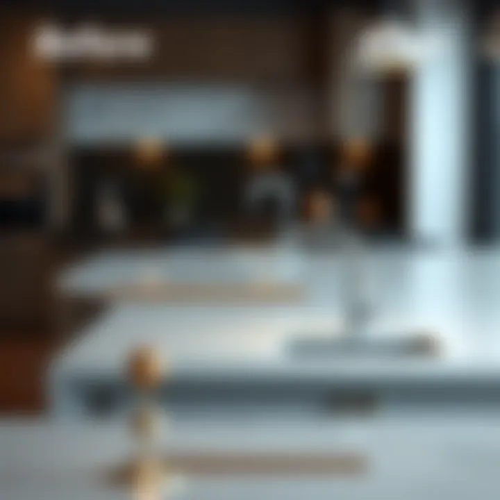 Before and after comparison of a countertop renovation project