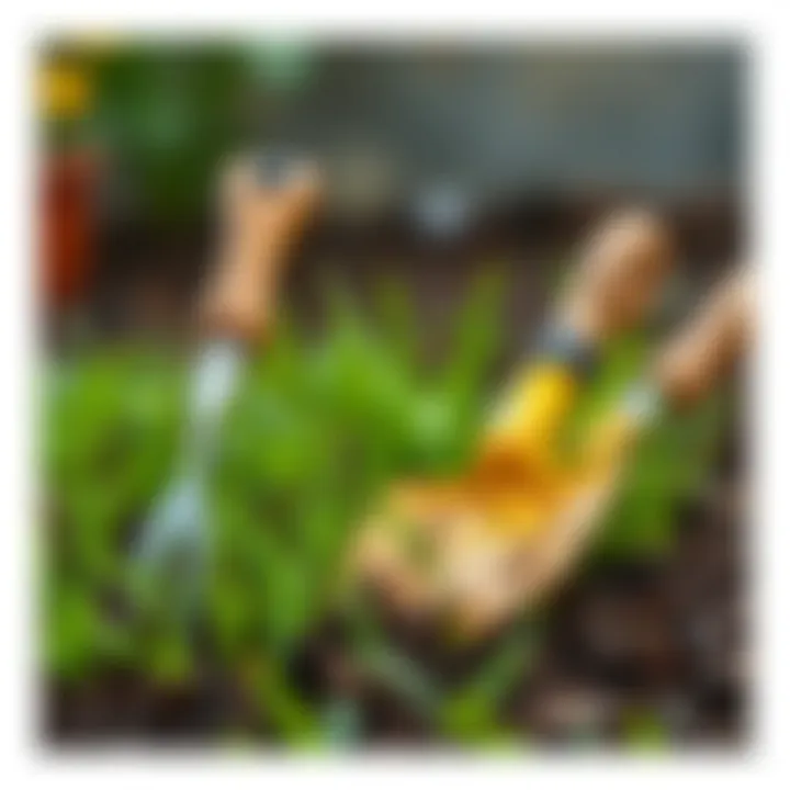 Tools for planting grass seeds