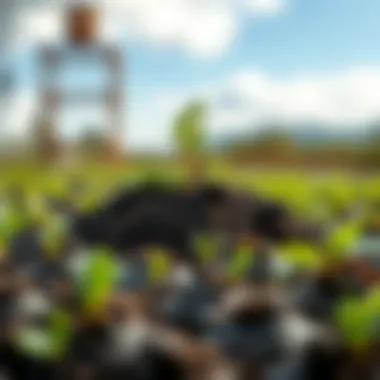 An ecosystem demonstrating the balance maintained by soil