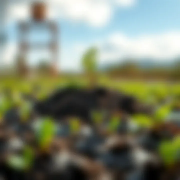 An ecosystem demonstrating the balance maintained by soil