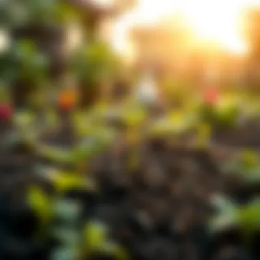 A thriving garden illustrating the importance of soil for plant growth