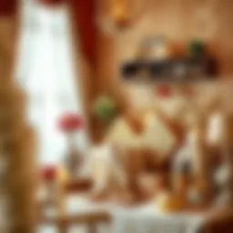 Elegant traditional bridal trousseau display showcasing a variety of items