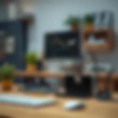 Functional workspace with cable organization