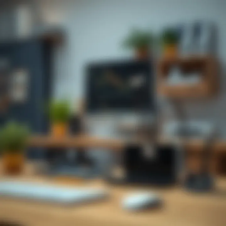 Functional workspace with cable organization