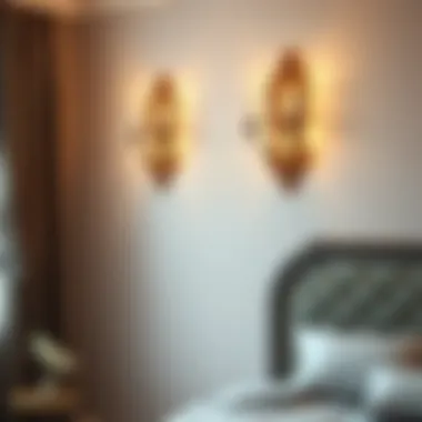 Decorative wall sconces enhancing bedroom aesthetics