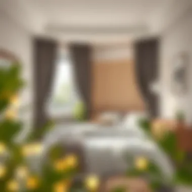 Cozy reading nook in a well-arranged bedroom