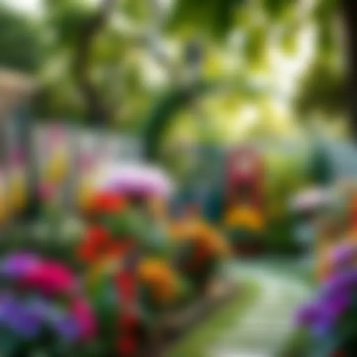 A well-designed garden featuring seasonal blooming plants