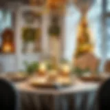 Festive table setting for New Year's Eve celebration