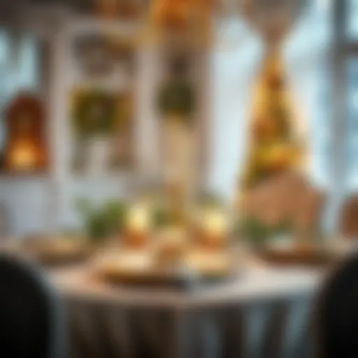 Festive table setting for New Year's Eve celebration