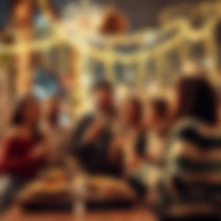 Group of friends celebrating New Year's together